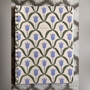 Floral Patterned Notebook Fringe with Blue and Green Design